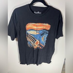 Threadless Peanuts The scream Charlie Brown Graphic Tee large L